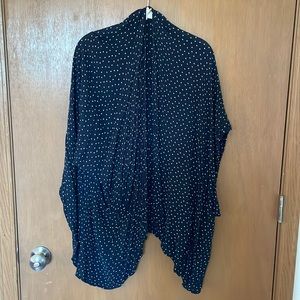 LOFT Navy Polka Dot Shall